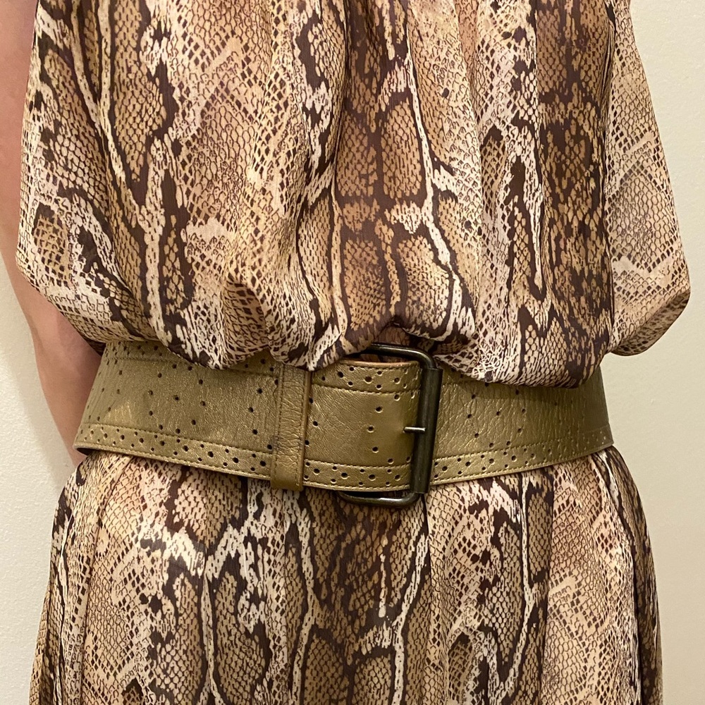 Catherine Malandrino Bronze Leather Belt